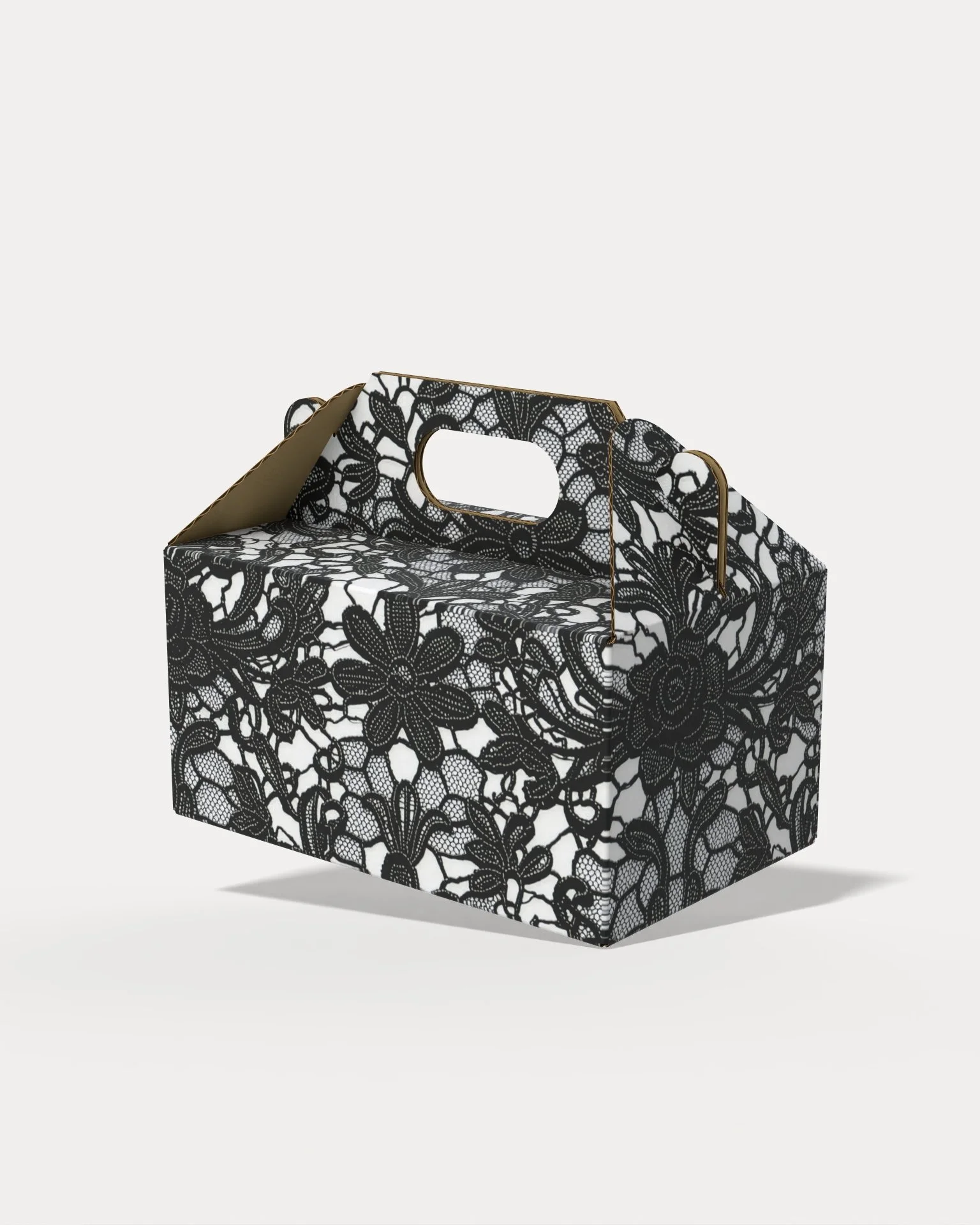 Black Lace  · Small Hostess Gable Gift Box · Made To Order