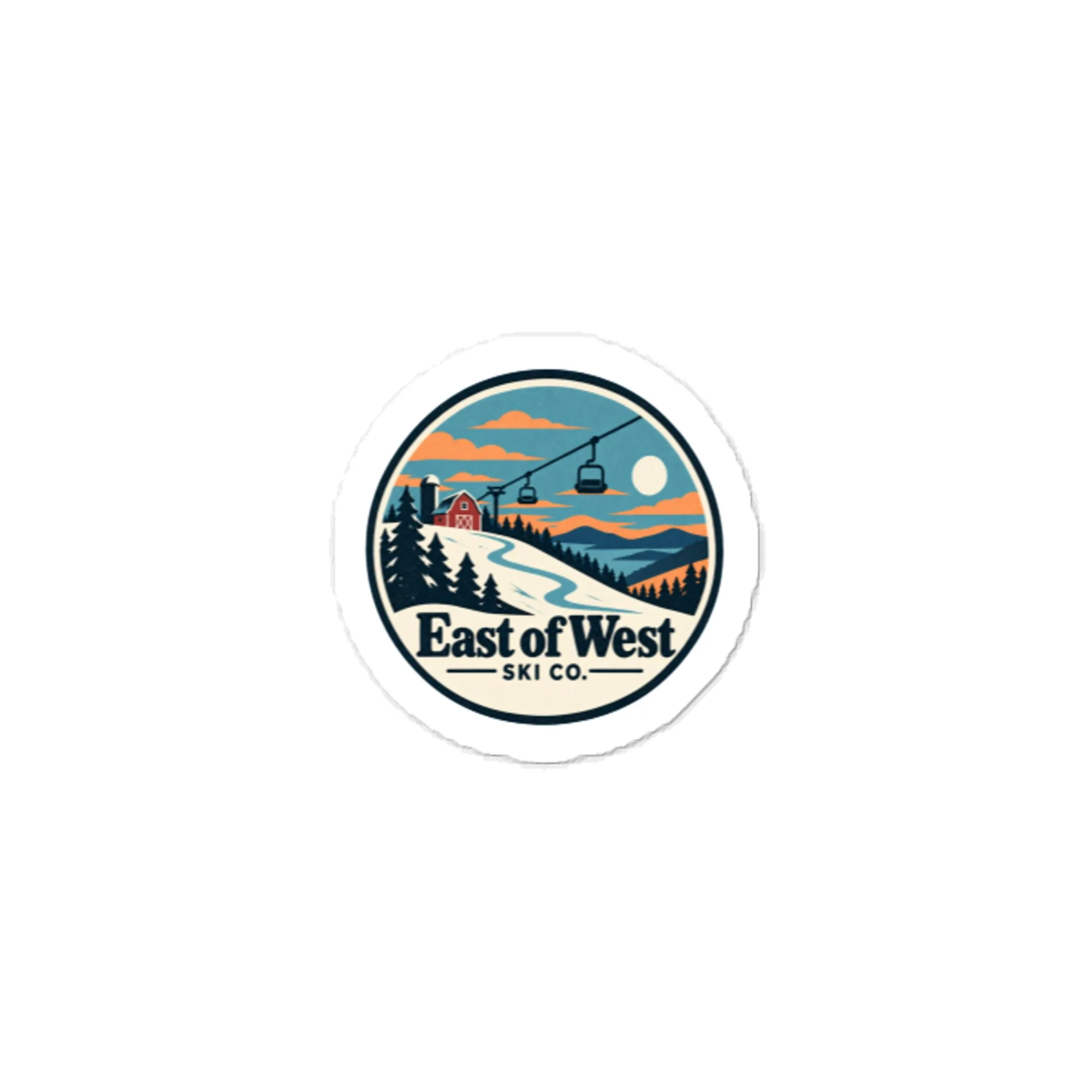 Vintage East of West Circle Helmet Sticker