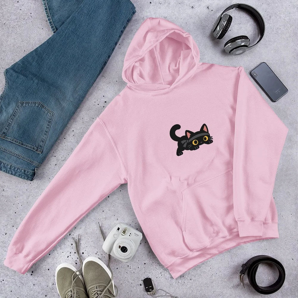 Black Cat Hoodie | Furry Shadows