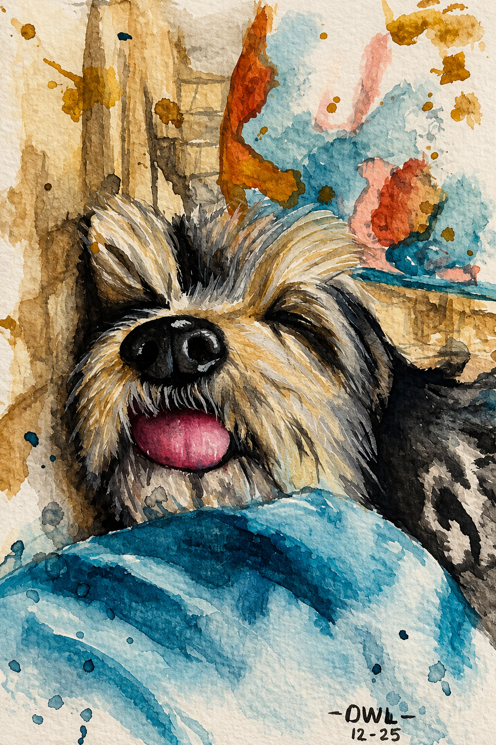 Retrato acuarela de perrito feliz.png