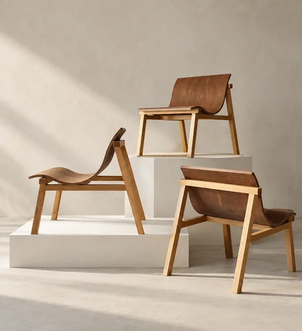 Eld Chair (White Oak and Utility Leather)