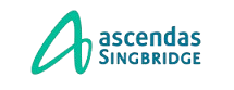 Logo for Asendias Singbridge, with stylized teal 'A' and the company name in blue.