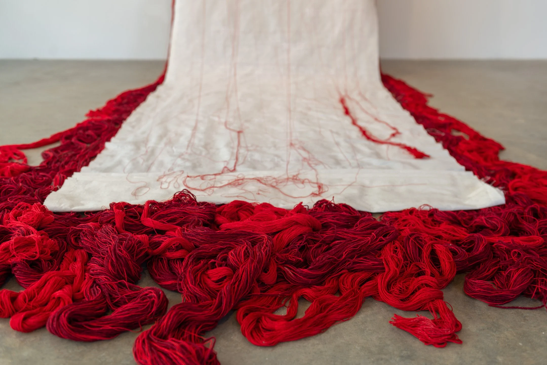 You Belong to Me- 2022-Present- Fabric, hand
sewn collars, yarn- 3’ × 16’ ft- Details