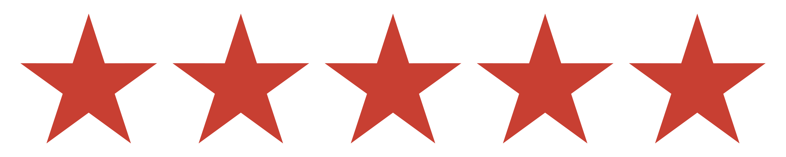 Five star review indicator.