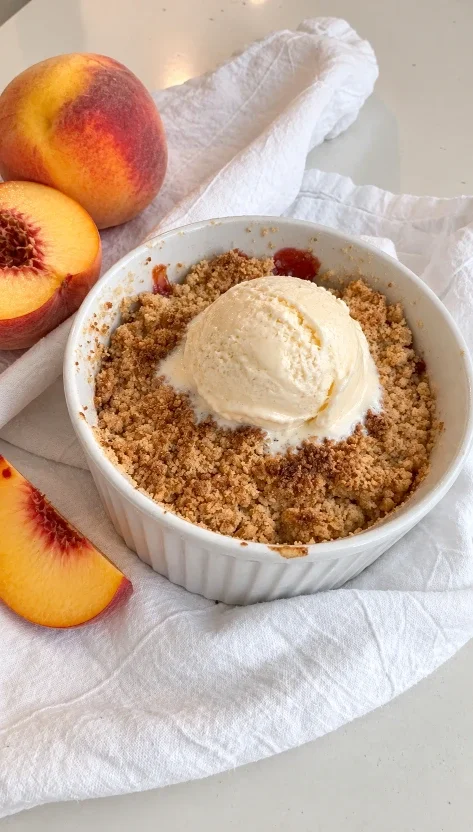 End of Summer Mini Peach Crumbles