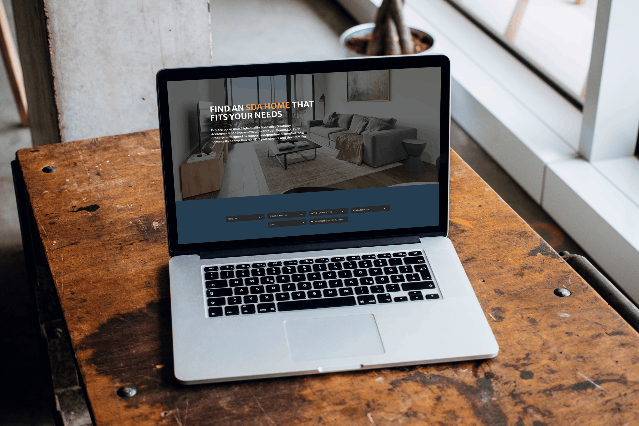 EquitiSDA website on macbook