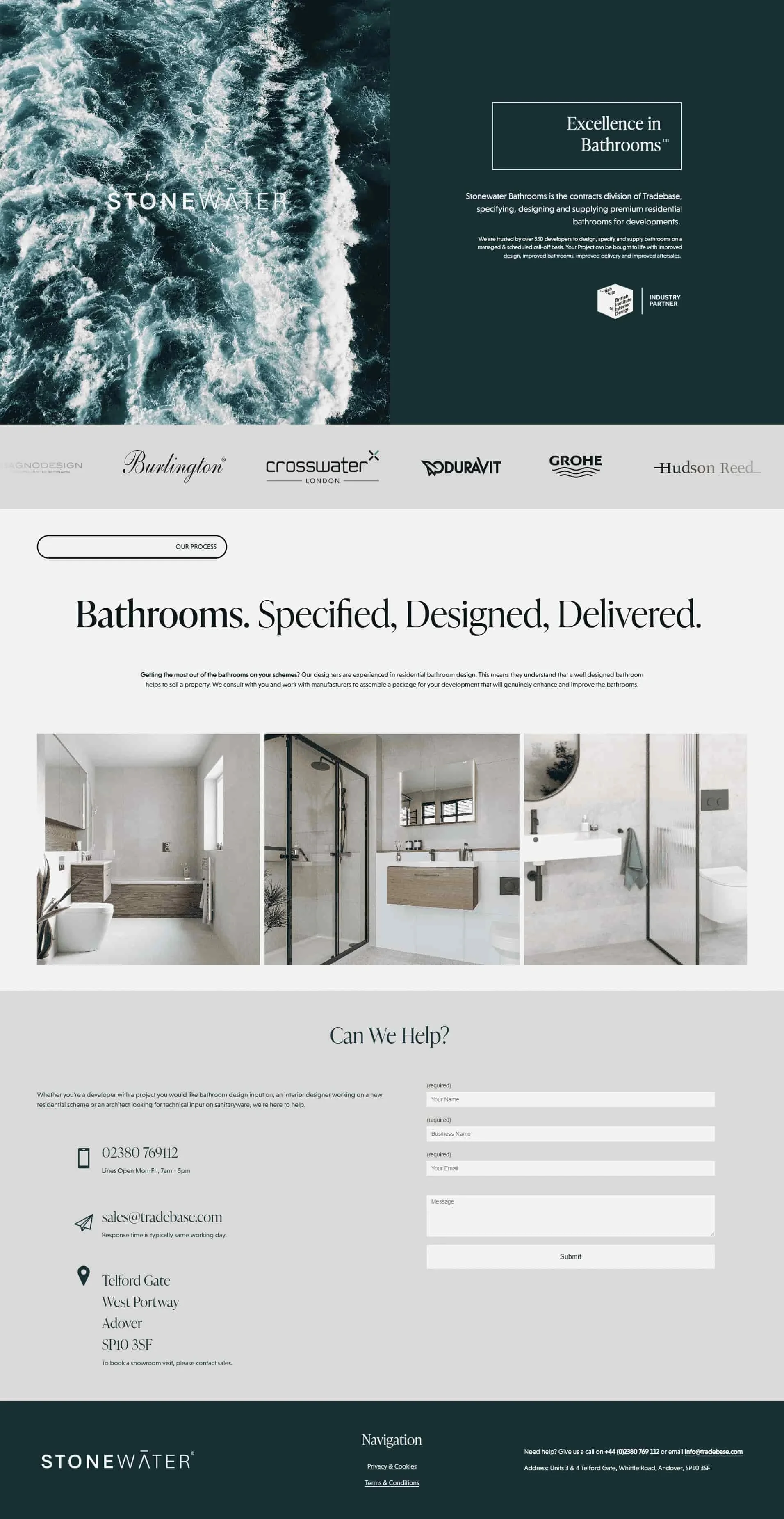 Landingpage of Stonewater