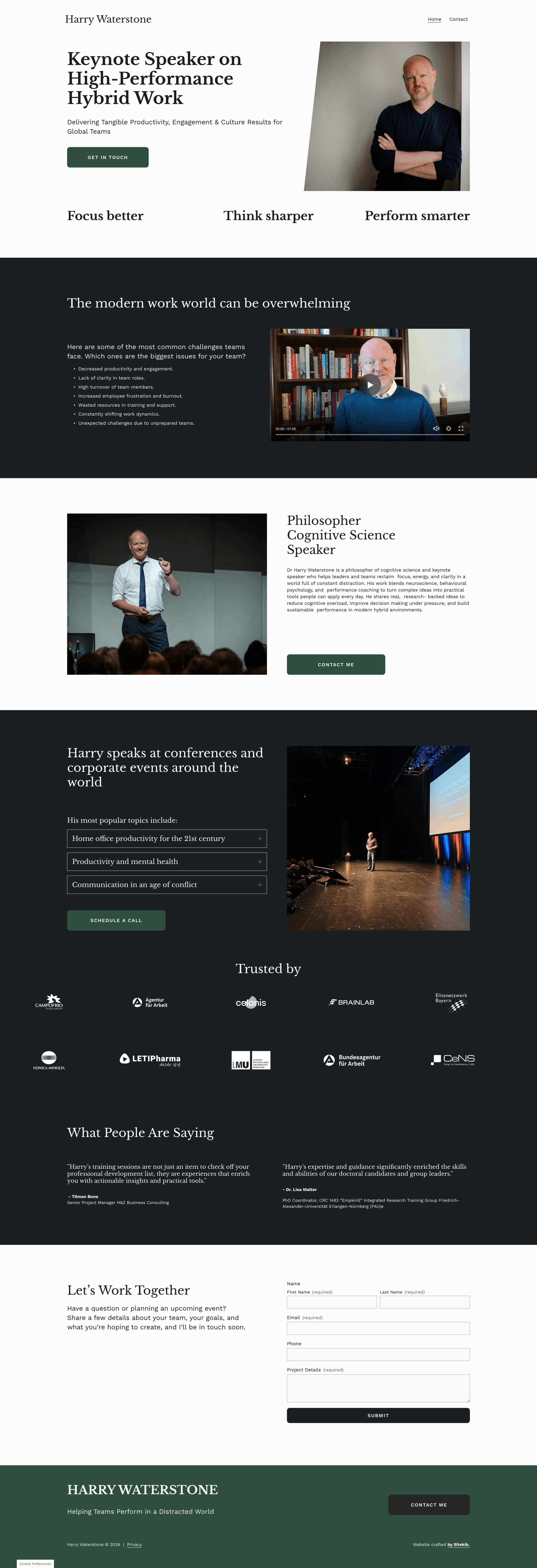 Harry waterstone website 