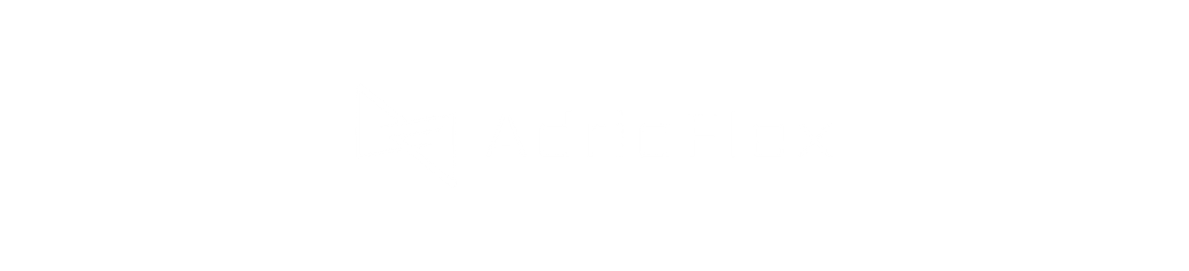 AdrioFlex logo with a star in a speech bubble design