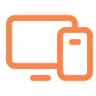 Icon of a computer monitor and smartphone