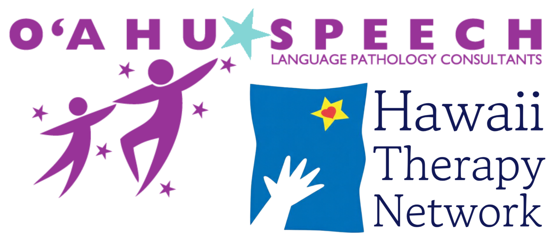 Logos for O'ahu Speech Therapy and Hawai'i Therapy Network