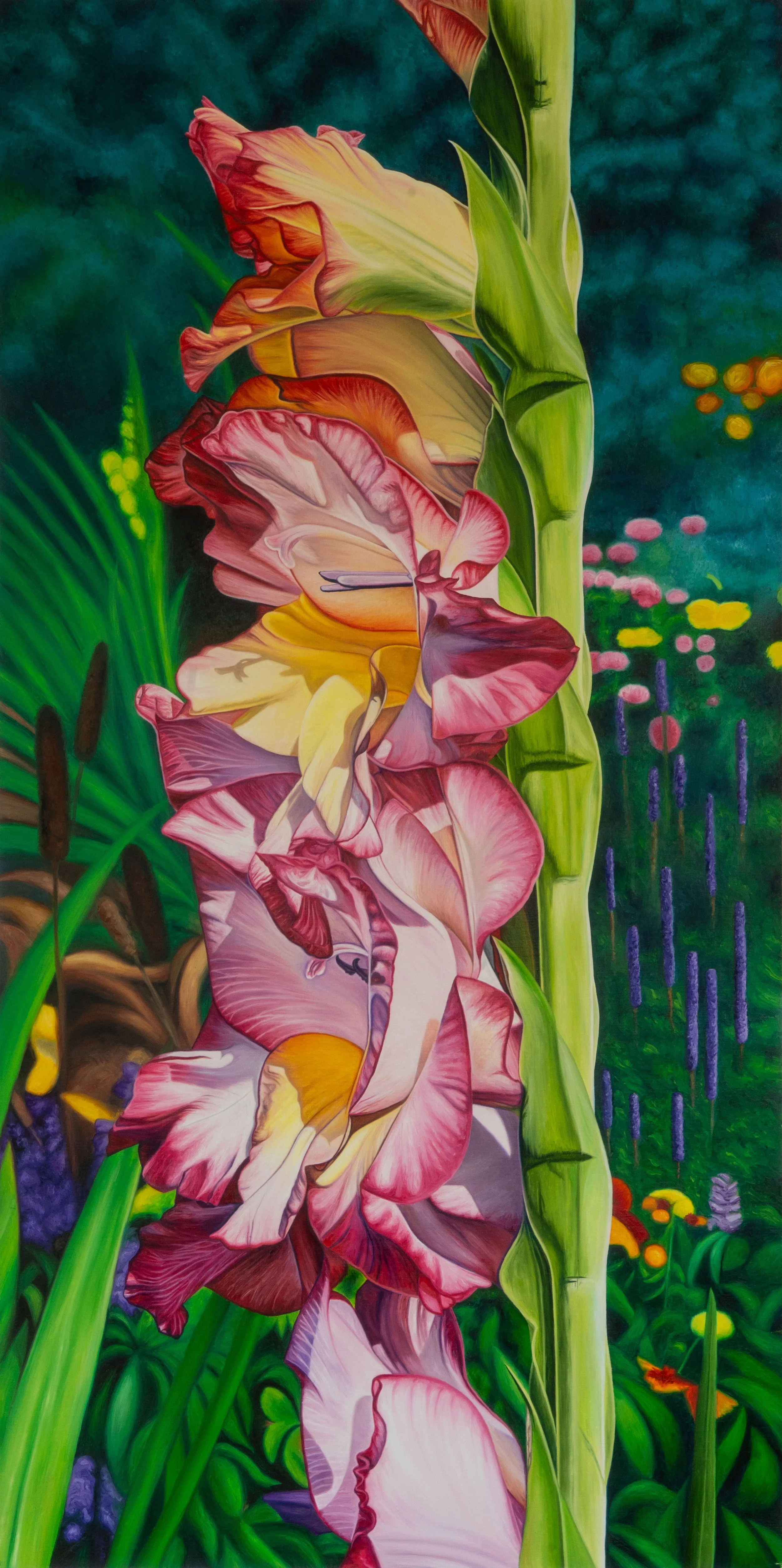 Glorious Gladiolus - 48"x24" Sold