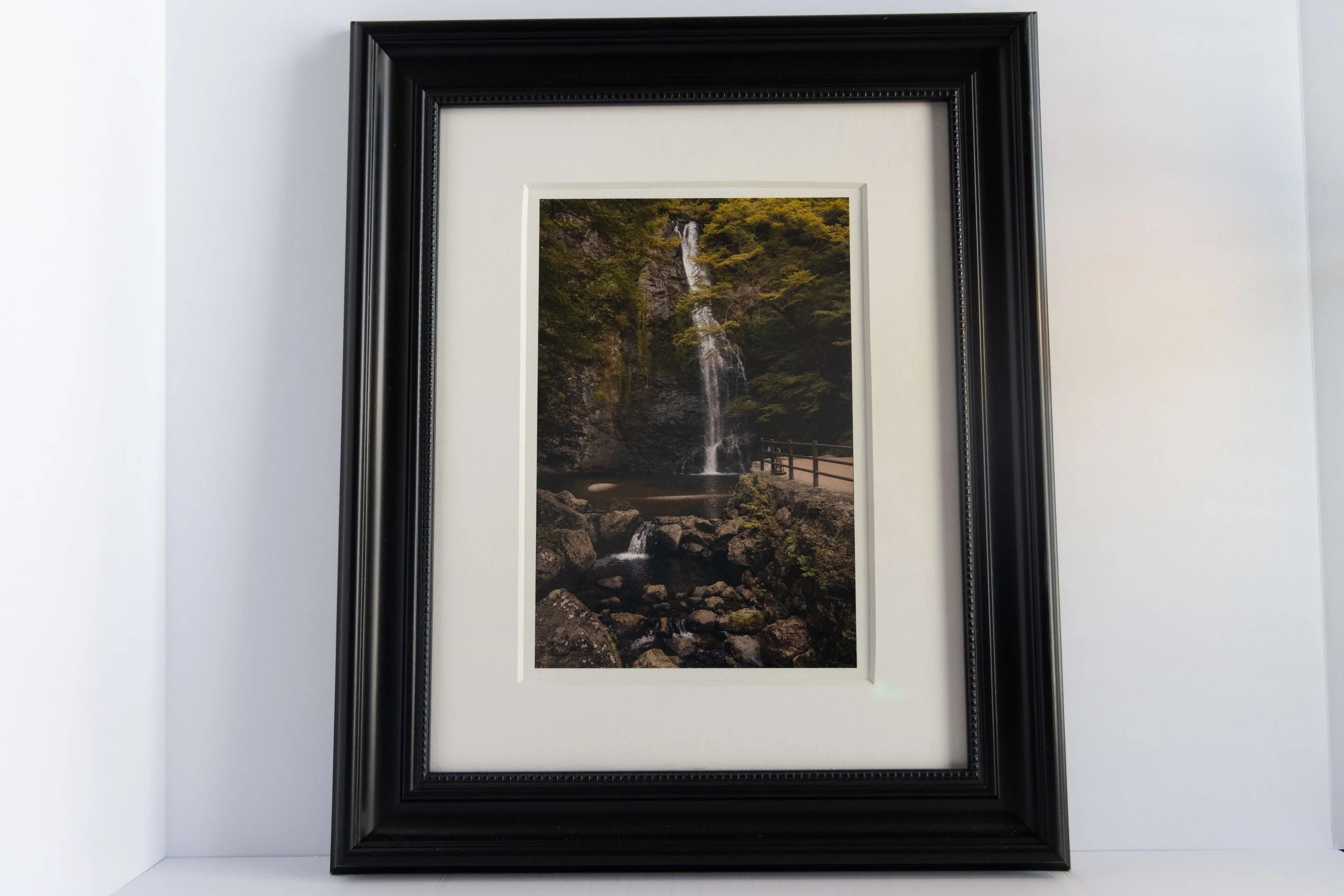 The Fall of Minoh: Japanese Minoh Falls Three-Piece Framed Art Set.