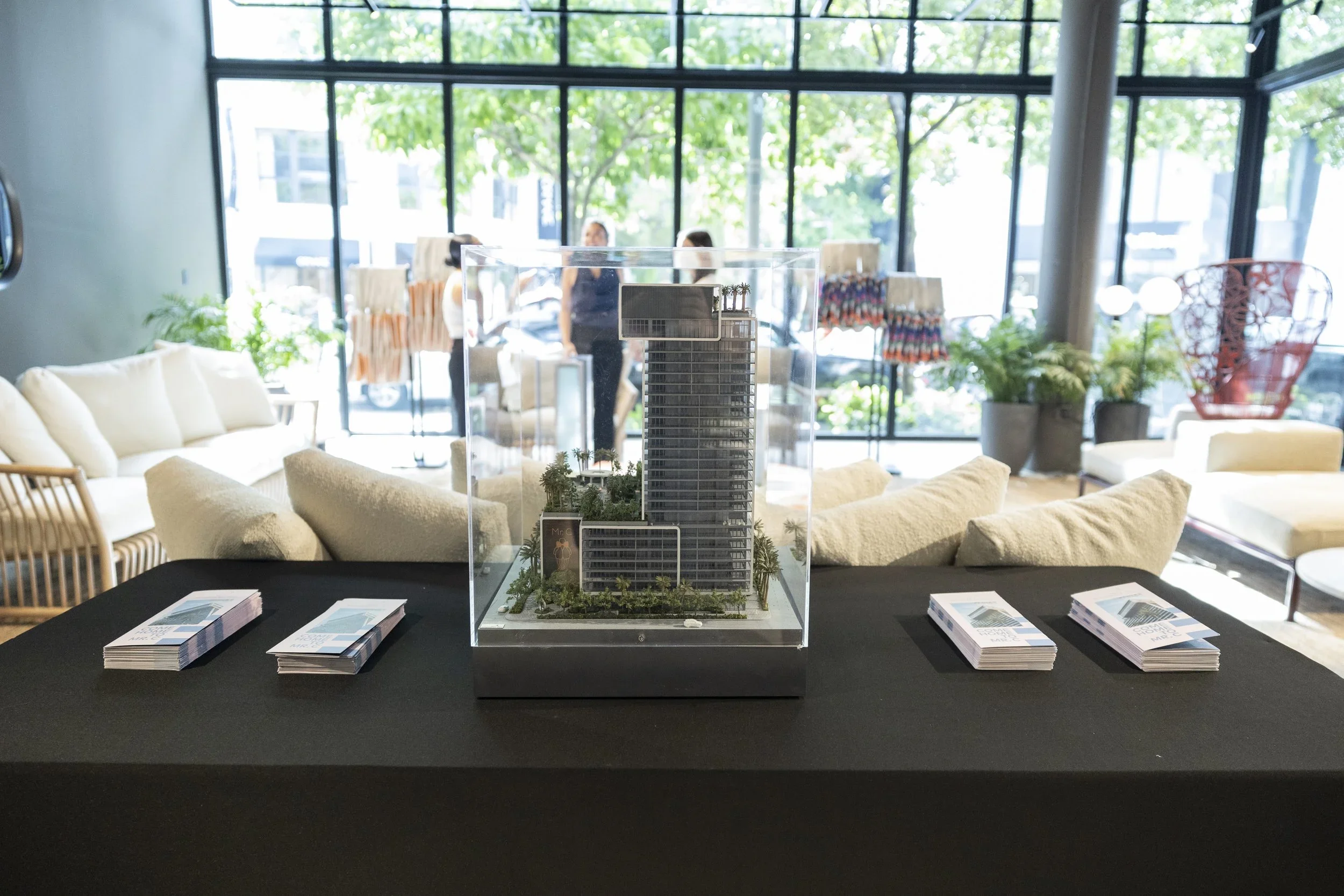 A development scale model on display in the PROFILEmiami project showcase.
