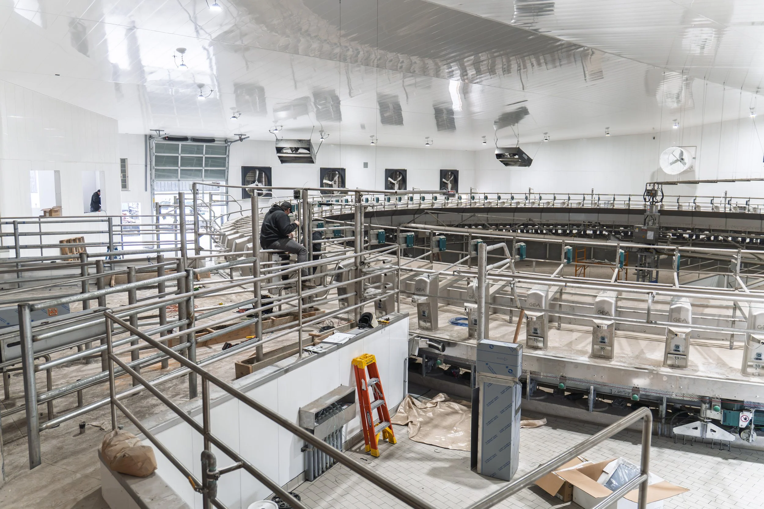 Construction site of an dairy parlor.