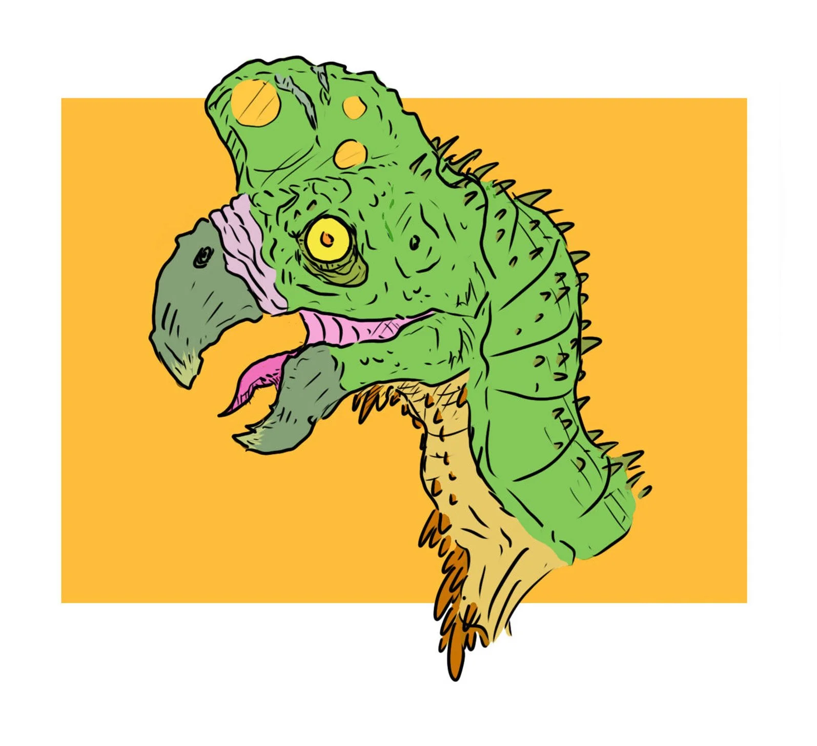 "Oviraptor", Digital, 5"x5", 2026