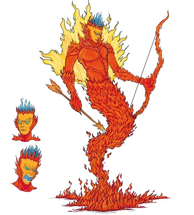 "The Fire King", Digital, 8"x11", 2023