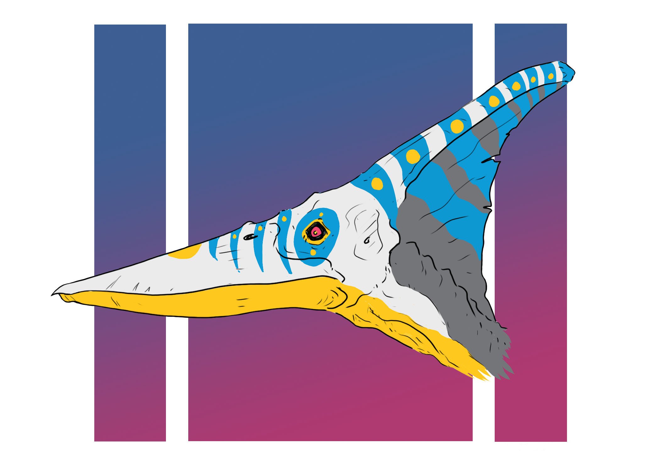 "Pteradactyl", Digital, 9"x12", 2026