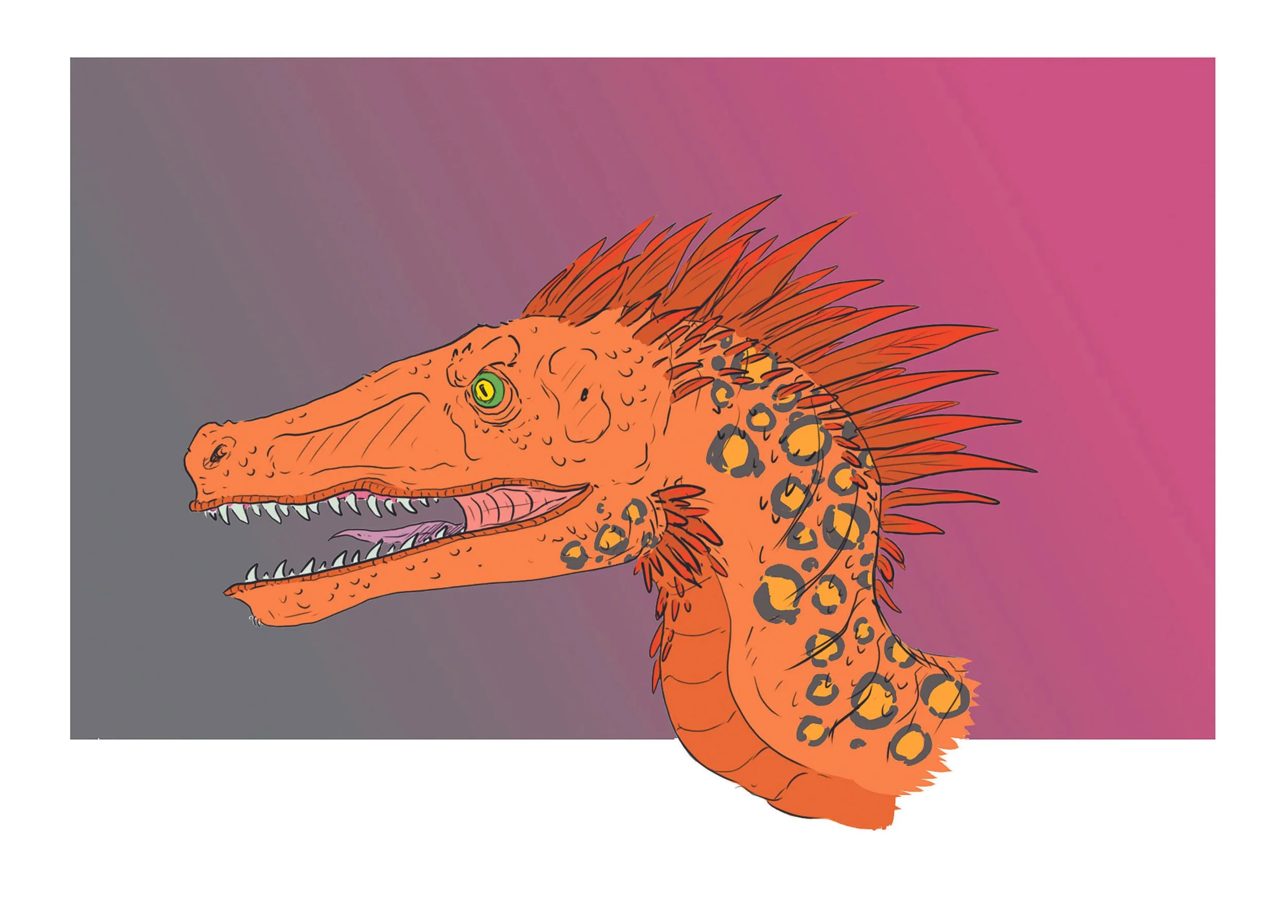 "Velociraptor", Digital, 9"x12", 2026
