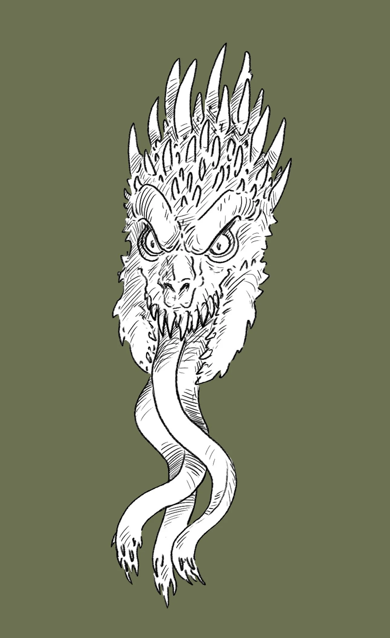 "Monster Tongues", Digital, 7"x4", 2026
