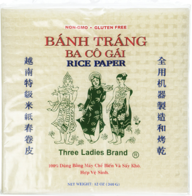 Three Ladies - 22CM Square Banh Trang - 44x12oz