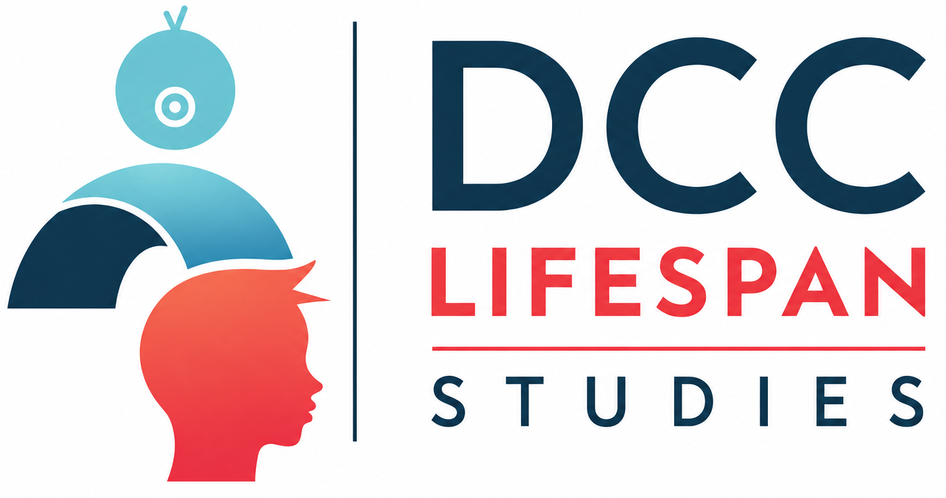 DCC Lifespan Studies logo featuring stylized human profiles and the text “DCC Lifespan Studies.”