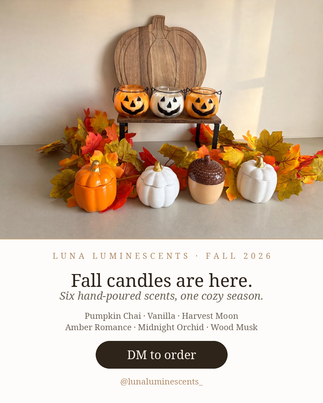 Fall Collection soy candles