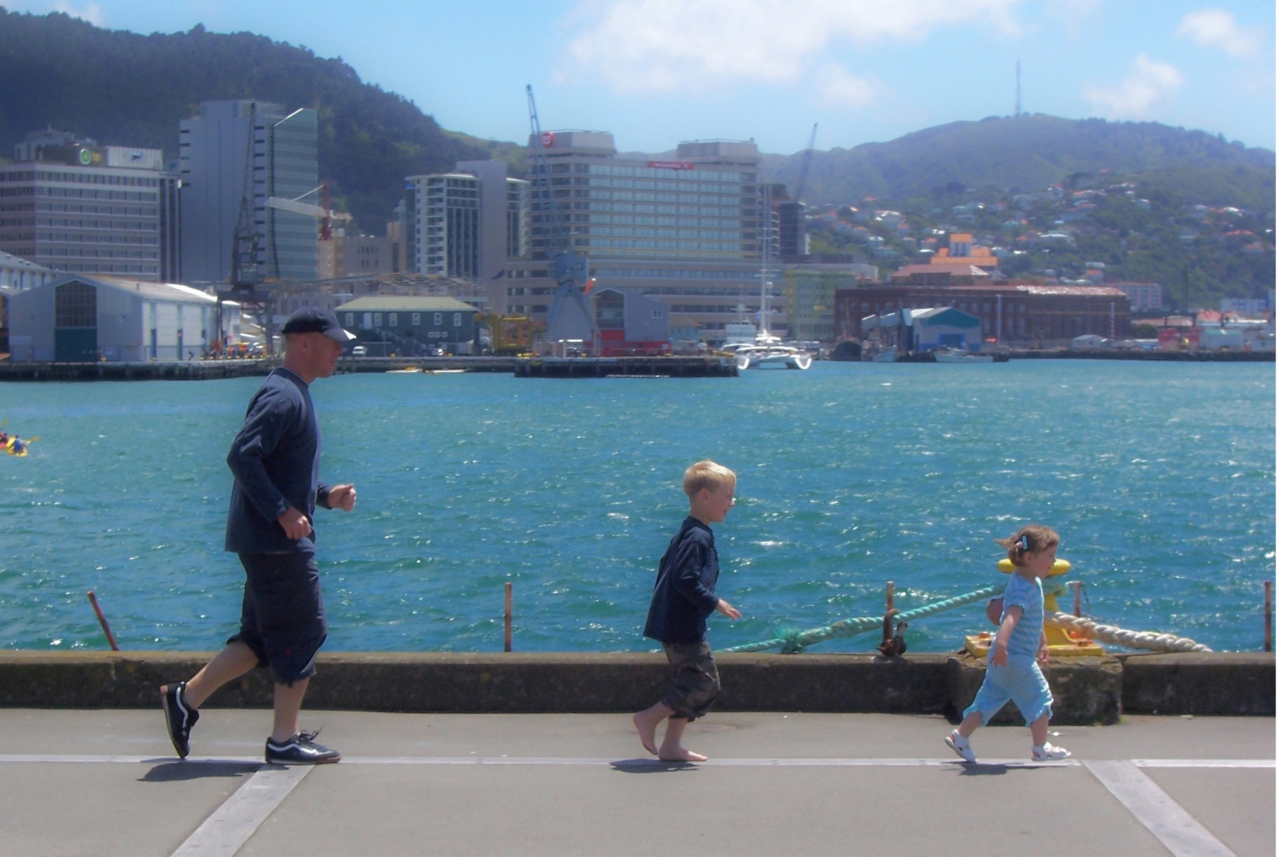 MANZIL 023: WHANAU

It’s a childhood photo taken in Wellington of me and my family- with me being the little girl who’s leading the way. My mum is missing from this photo but she definitely was behind the camera capturing this moment. For me, my fami