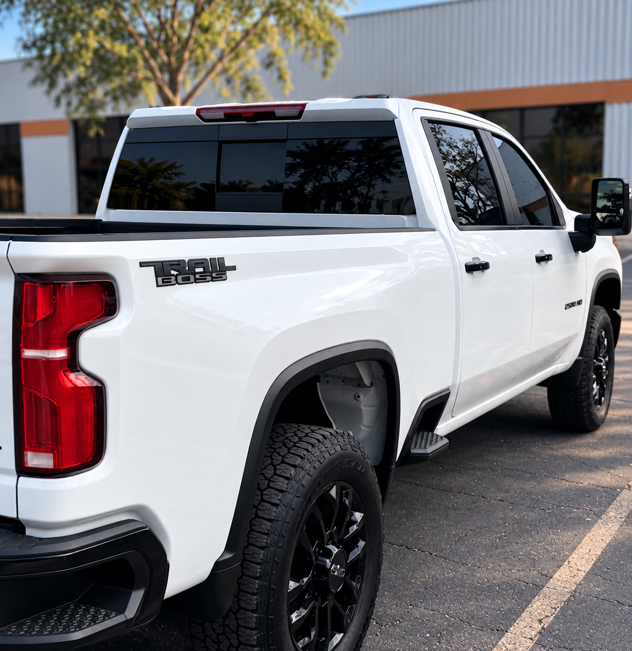 GMC work truck with professional window tint by Tint Culture in Bakersfield, California