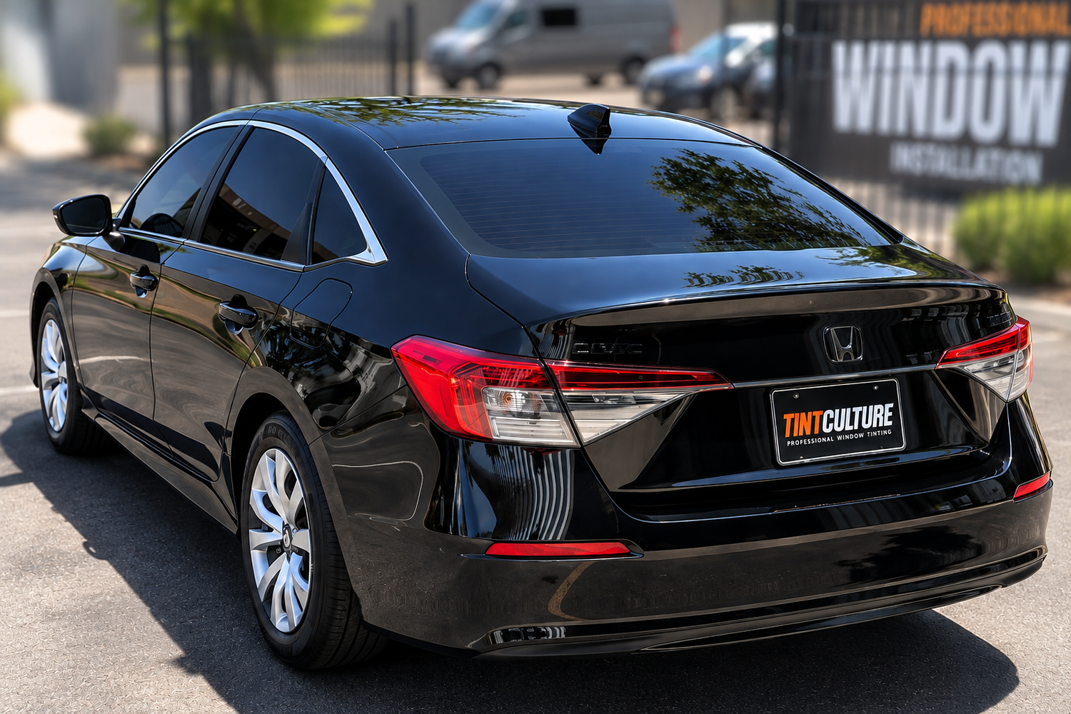 Honda Civic with professional window tint by Tint Culture in Bakersfield, California