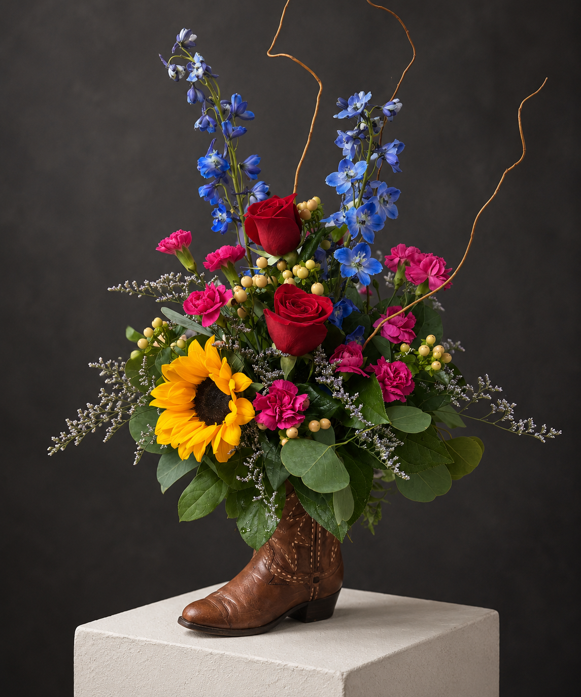 Rustic Cowboy Boot Floral Arrangement.png