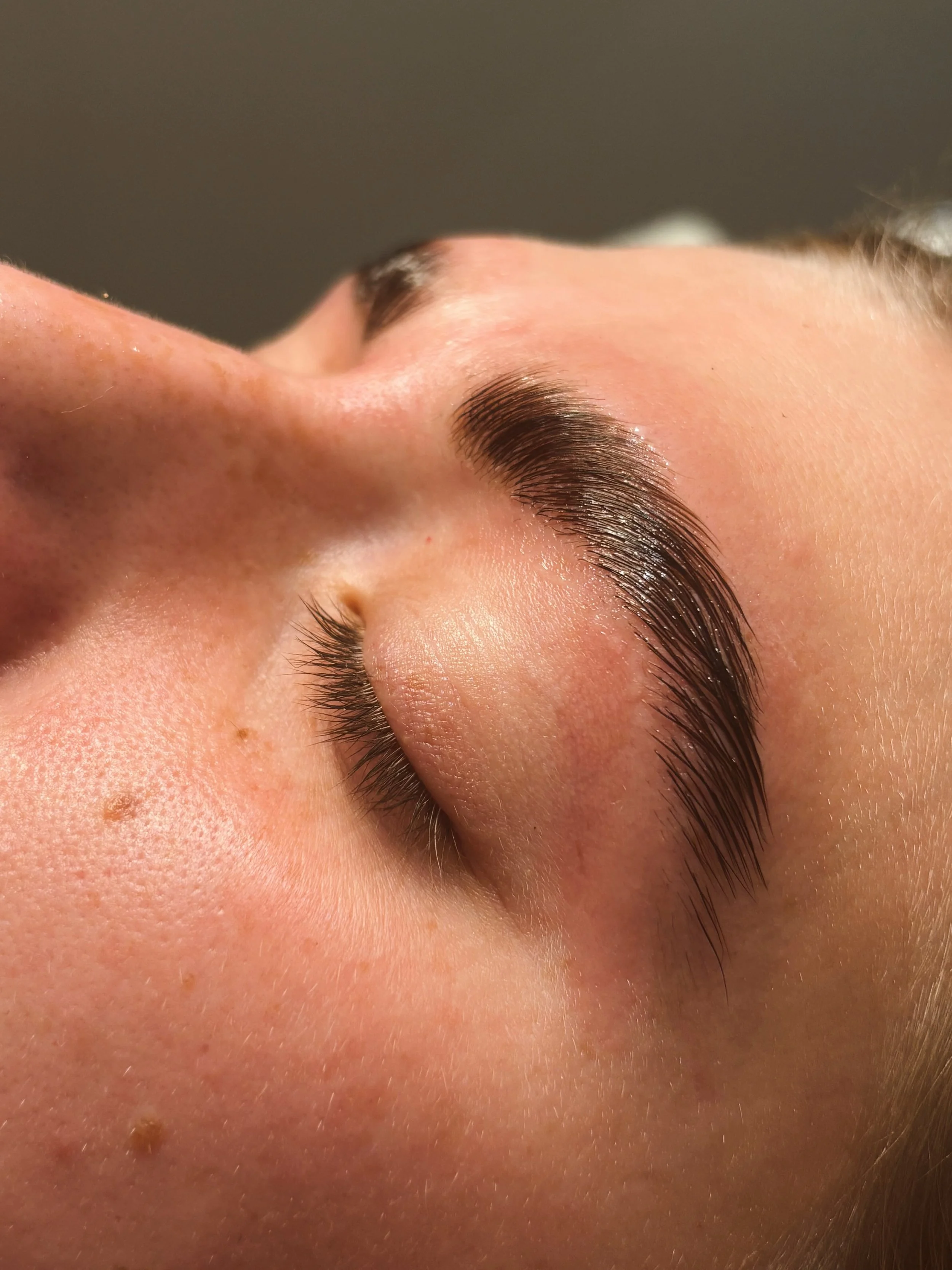My bestie came in for a brow lamination just in time for fall weather 🍂🤍 (includes custom tinting &amp; shaping) 

Winona MN | Brow Artist | Facials | Lashes | Southeast MN | Waxing
