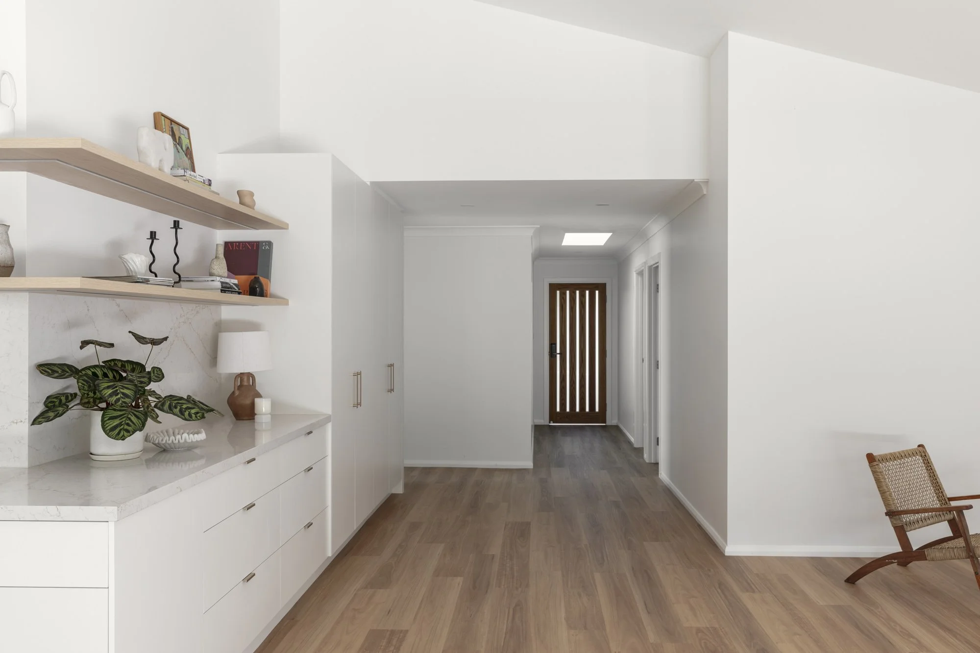 Kitchen joinery opening to the hallway and front door, Corrimal