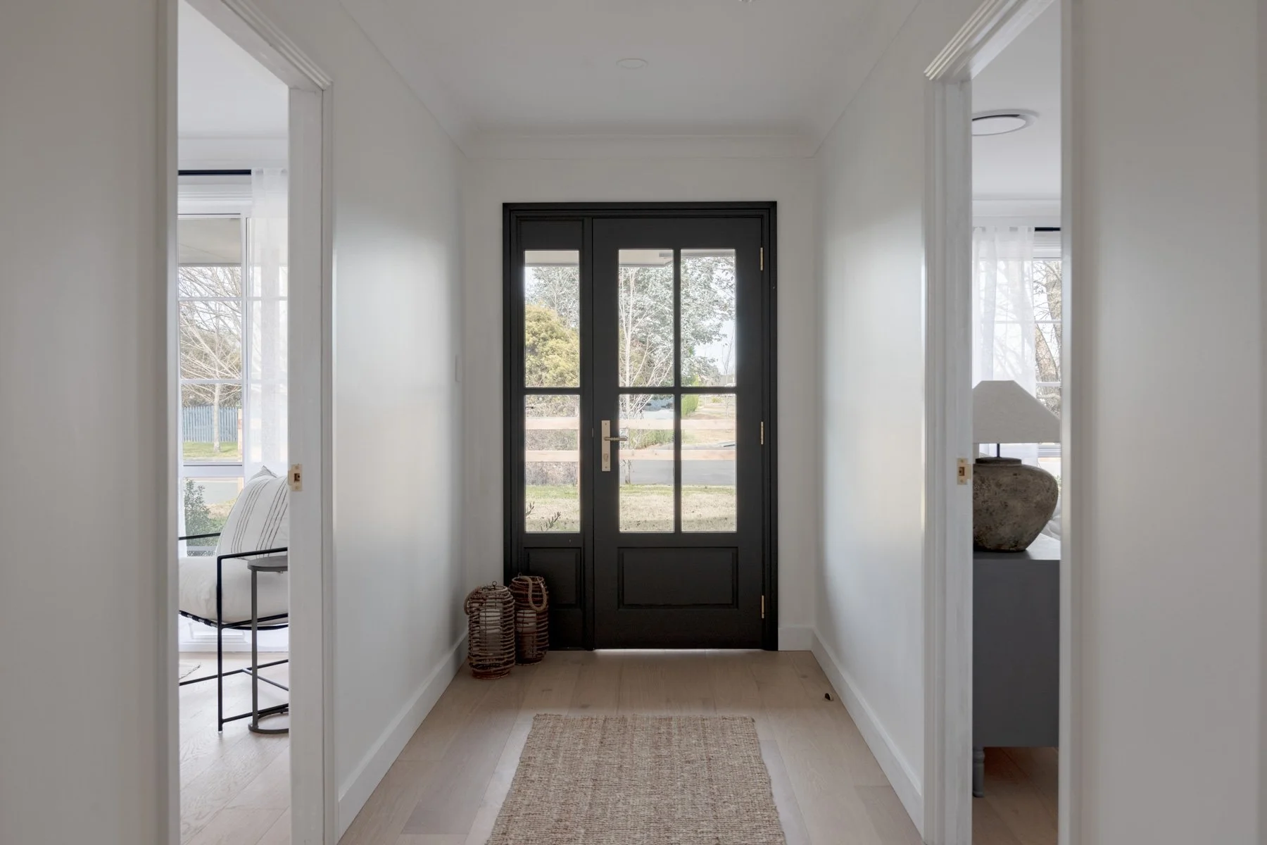Entry hall with engineered oak floors, Bowral