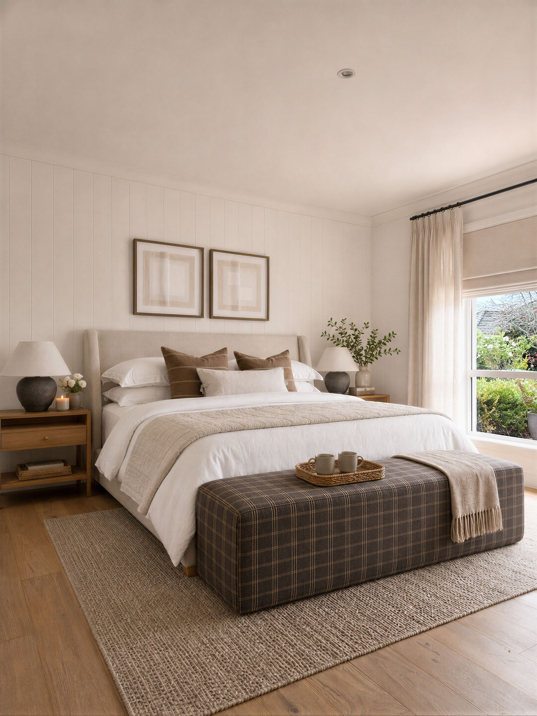 Main bedroom with VJ panelling, Bowral