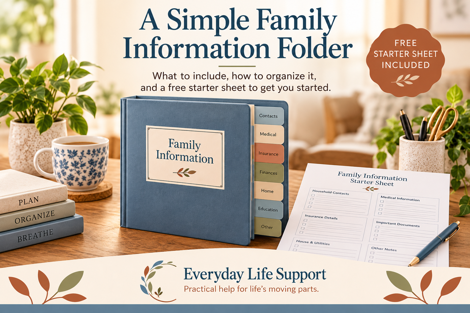 A Simple Family Information Folder: What to Include