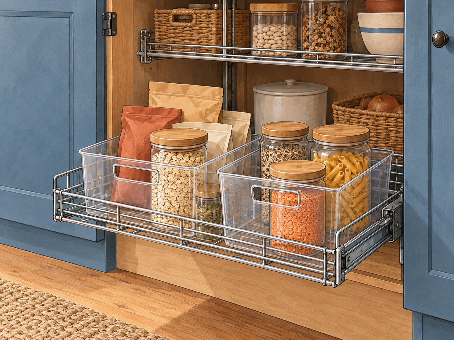 Practical Ways I Use Clear Bins and Pull-Out Shelves at Home