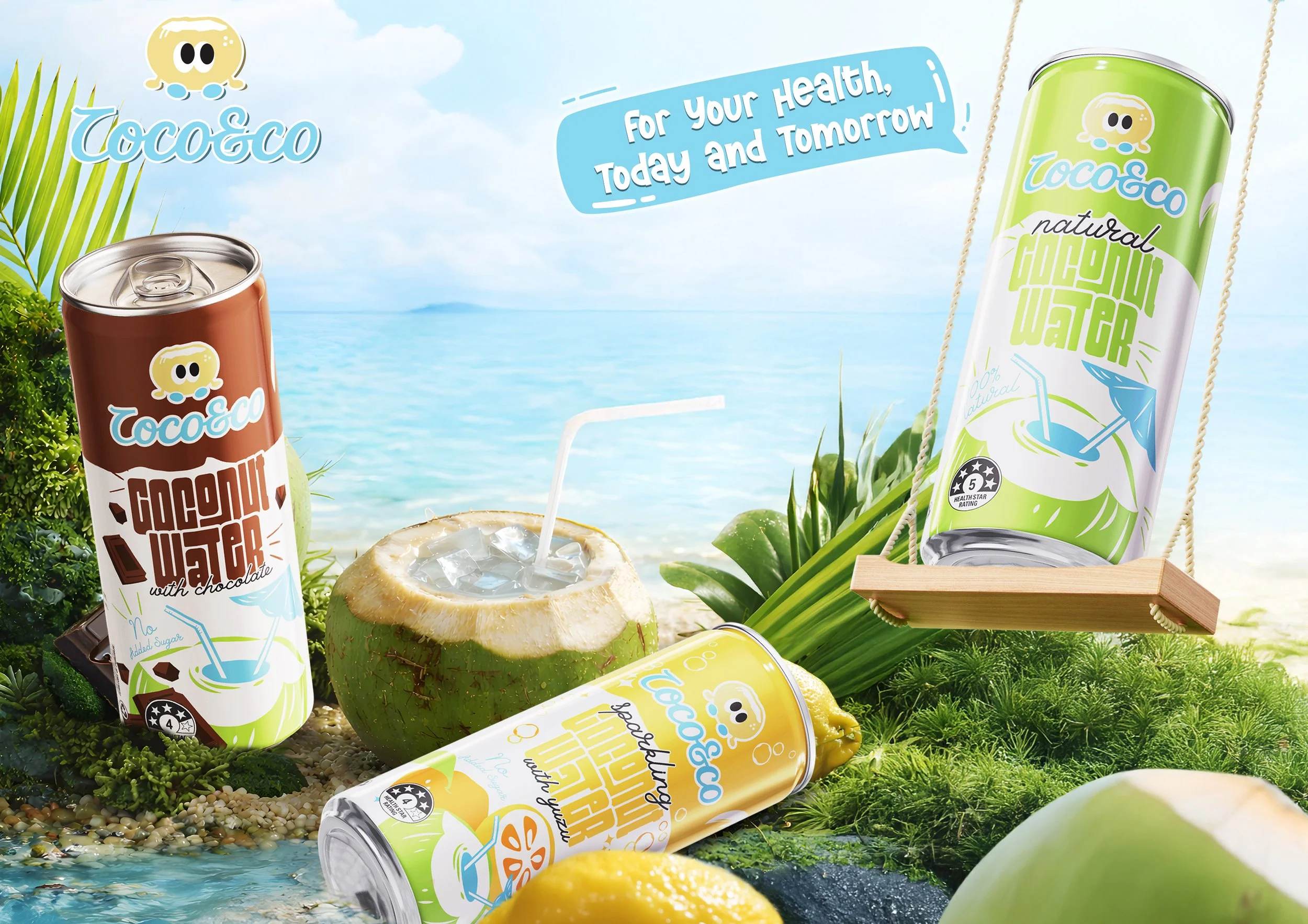 CoCo&Co coconut water range: Original, Chocolate and Sparkling Yuzu