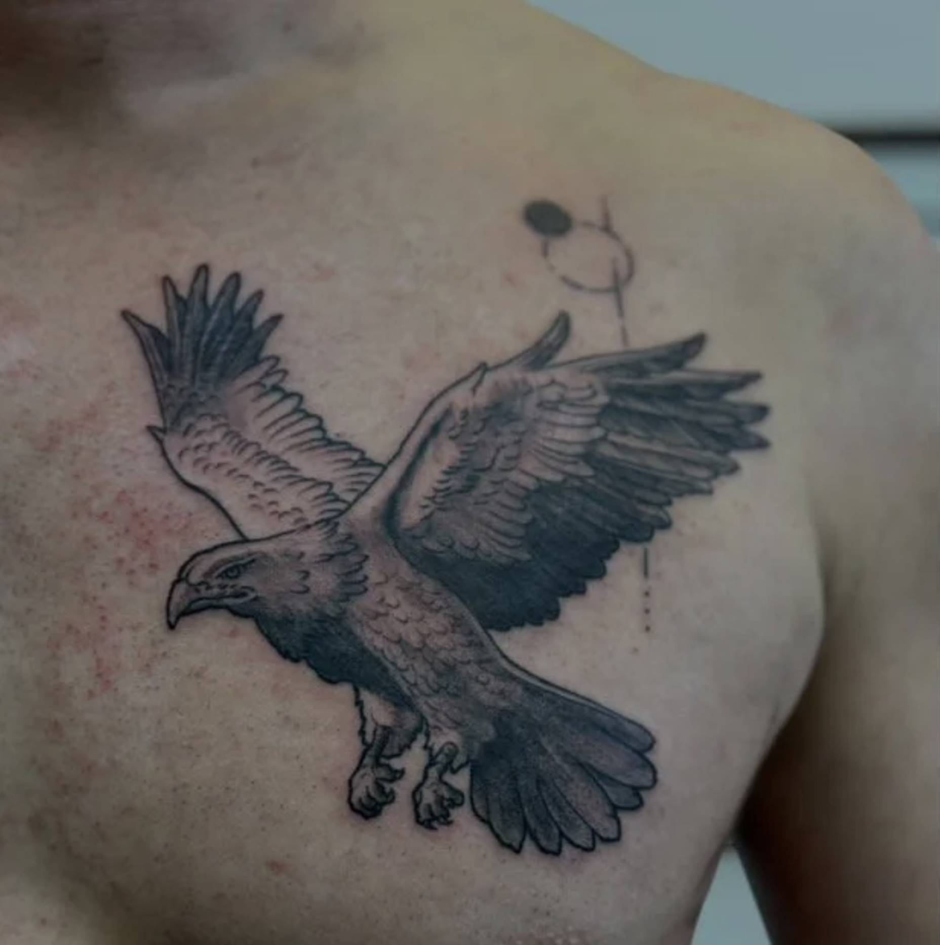 Black and Grey Adler Tattoo