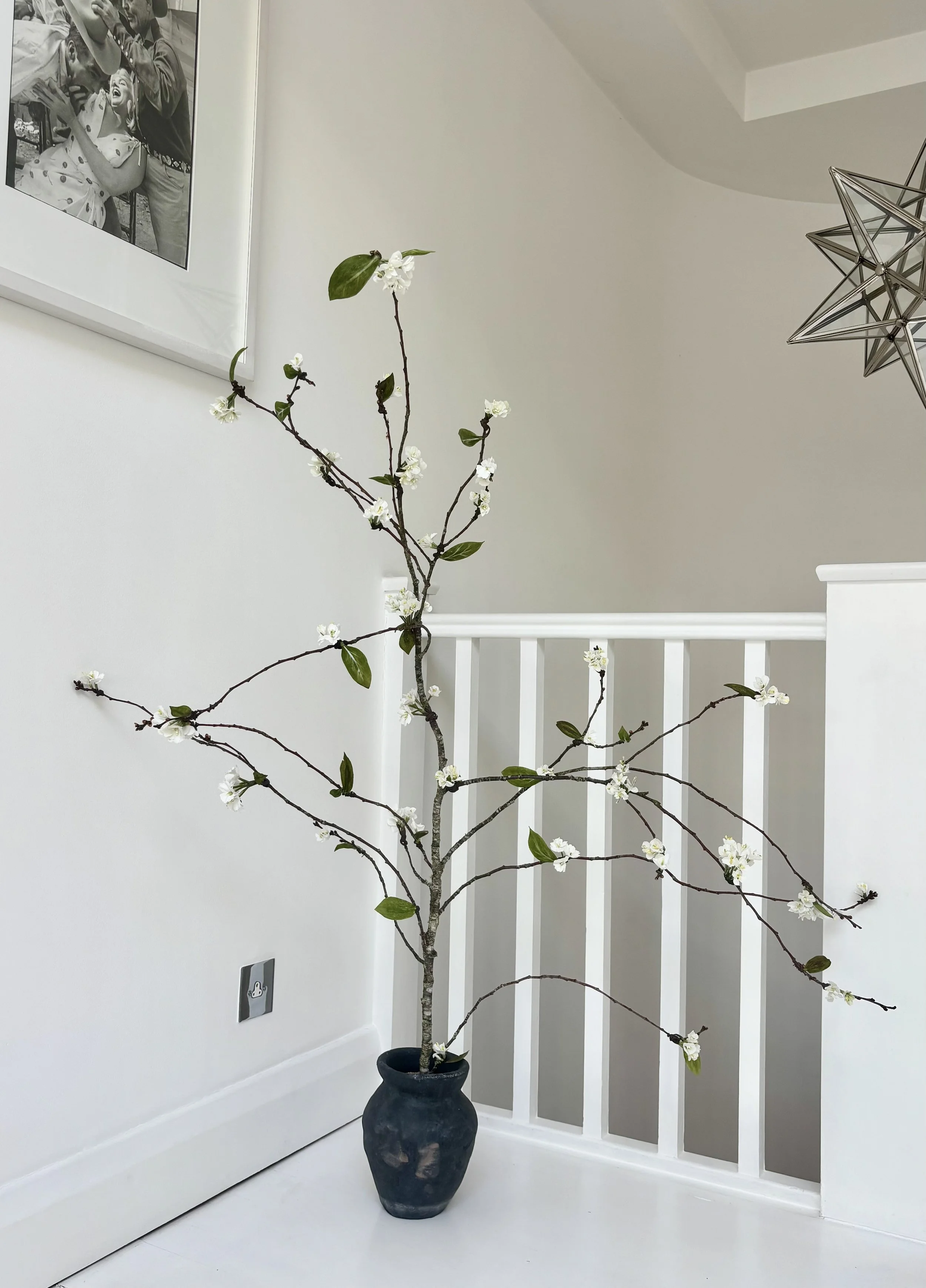 White Blossom Branch - Medium