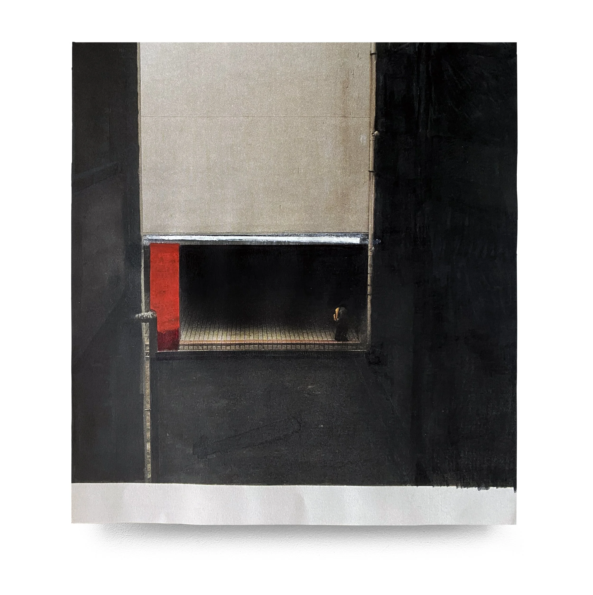 Due ingressi 
Tecnica mista su rivista - 22x23 cm 
2001