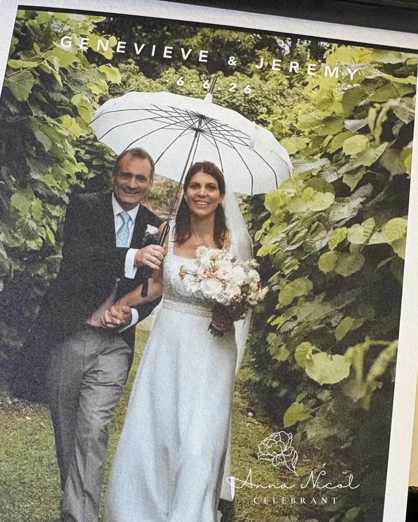 I just received the most beautiful thankyou card, and I had to share this photo.
Rain on your wedding day? Some say it&rsquo;s luck. I say it makes for the best photos, especially when they&rsquo;re taken by someone as talented as @jodihanaganphotogr