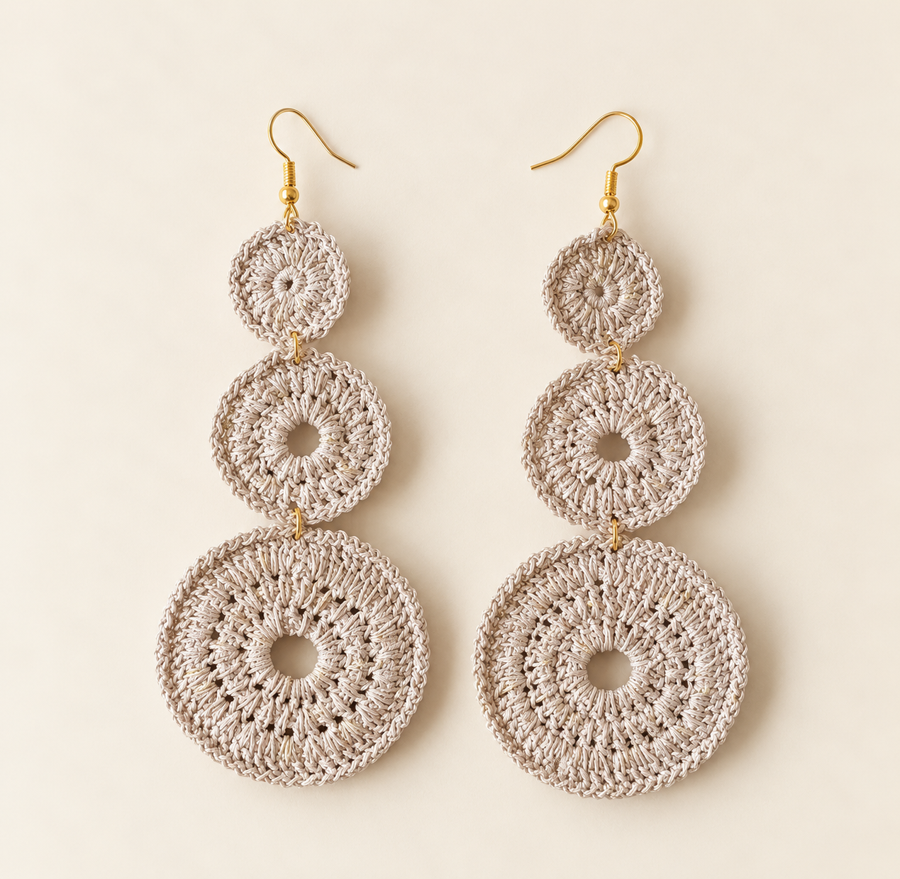 Orbit | Handmade Triple Circle Crochet Earrings