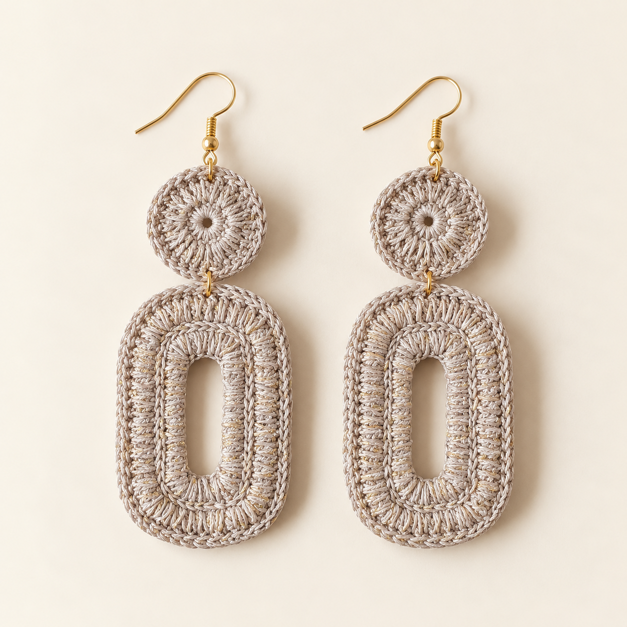 Arch | Handmade Oval Crochet Earrings
