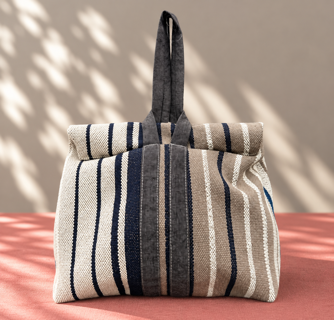 Striped Canvas Tote in Dappled Light.png