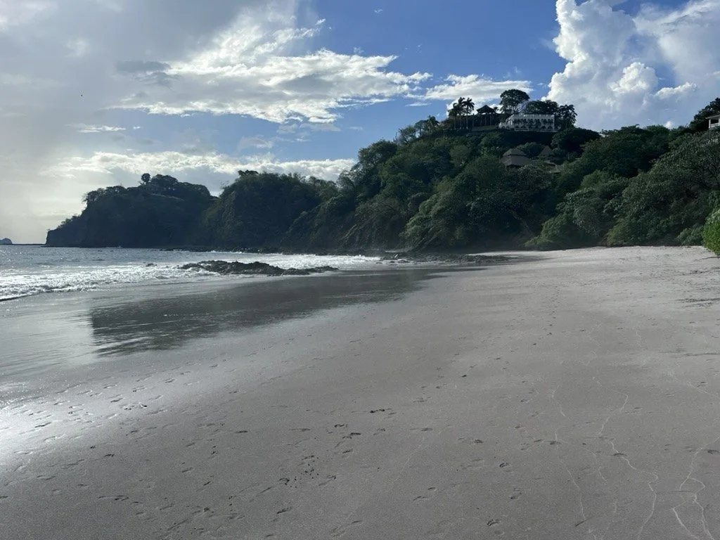 Sunny dry-season day on a Guanacaste beach near Playa Grande, Costa Rica