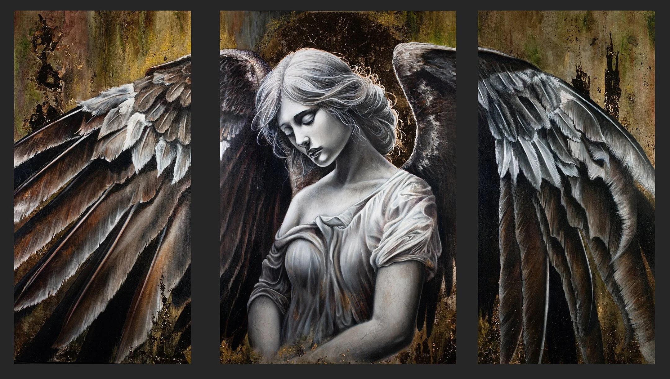 Gilded Silence, Oil on Canvas, 36x60"