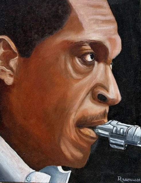 Take the Coltraine - John Coltraine - Master of His Art, Oils on Canvas, 16 x 20"
