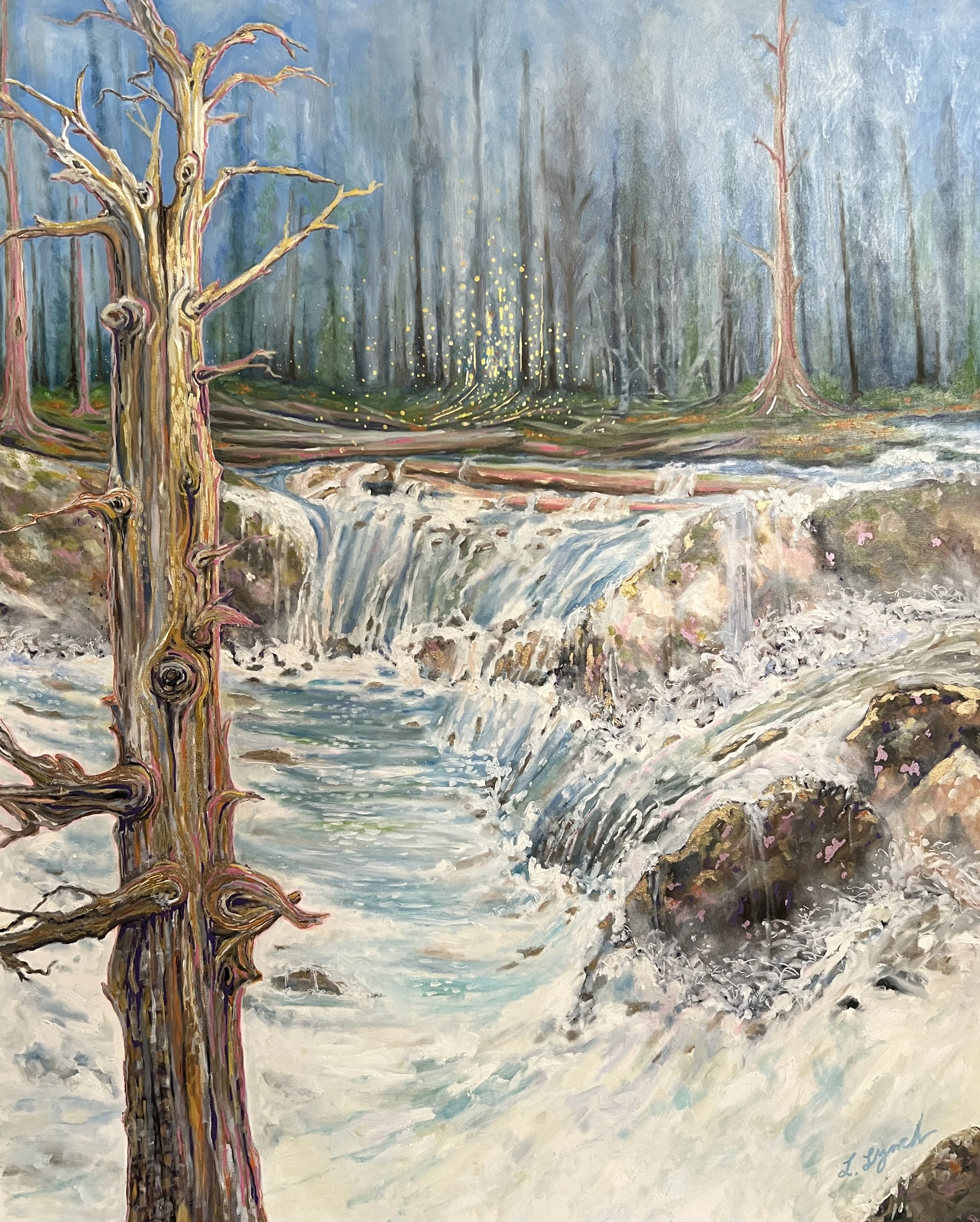 Lightning Strikes, Oil Painting, 60x40"