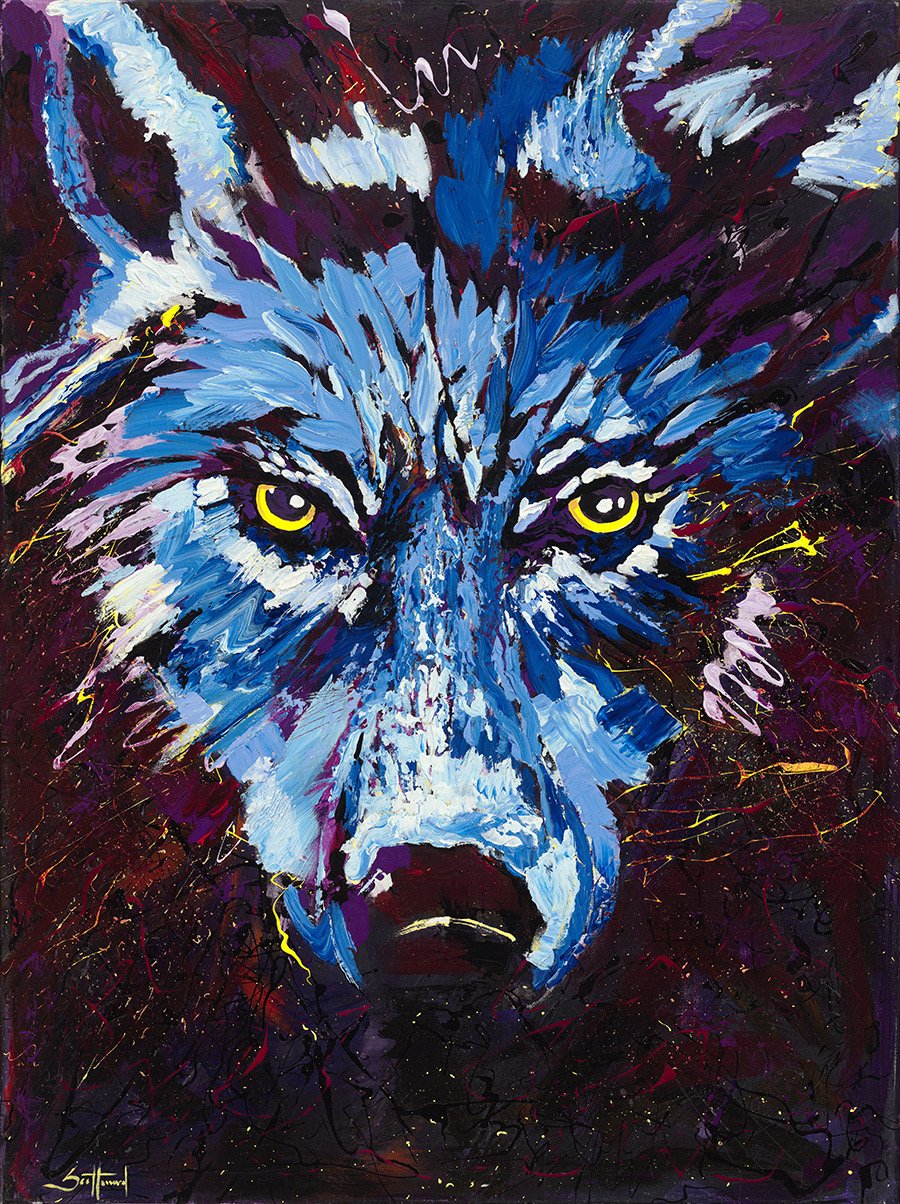 Wolf - Giclee Canvas Wrap - 30 X 24"
